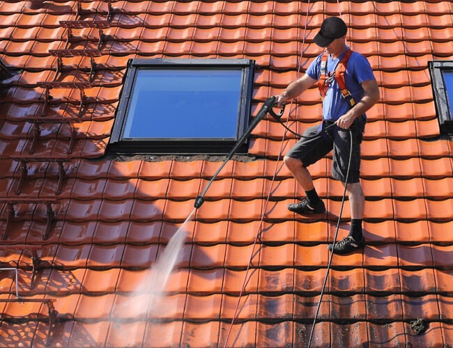 Roof washing